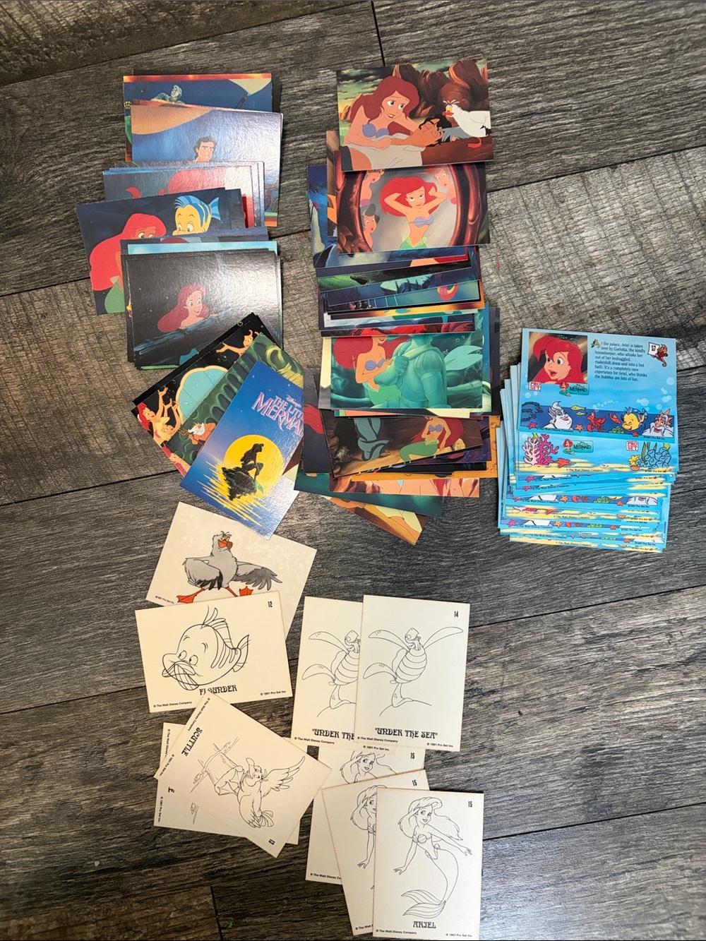 1991 Pro Set The Little Mermaid trading card 90 cards plus 9 extras